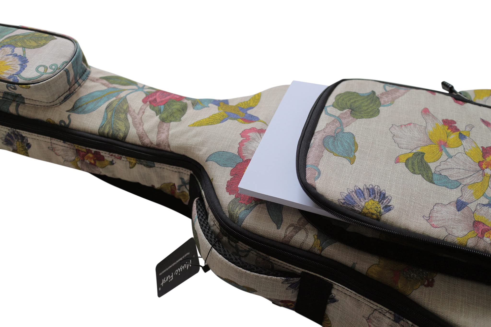 MUSIC FIRST 0.8'' Padded Linen American Pastoral Style Soft Guitar Case, Gig Bag, Guitar Backpack (CHECK PHOTO No.2 AND MEASURE